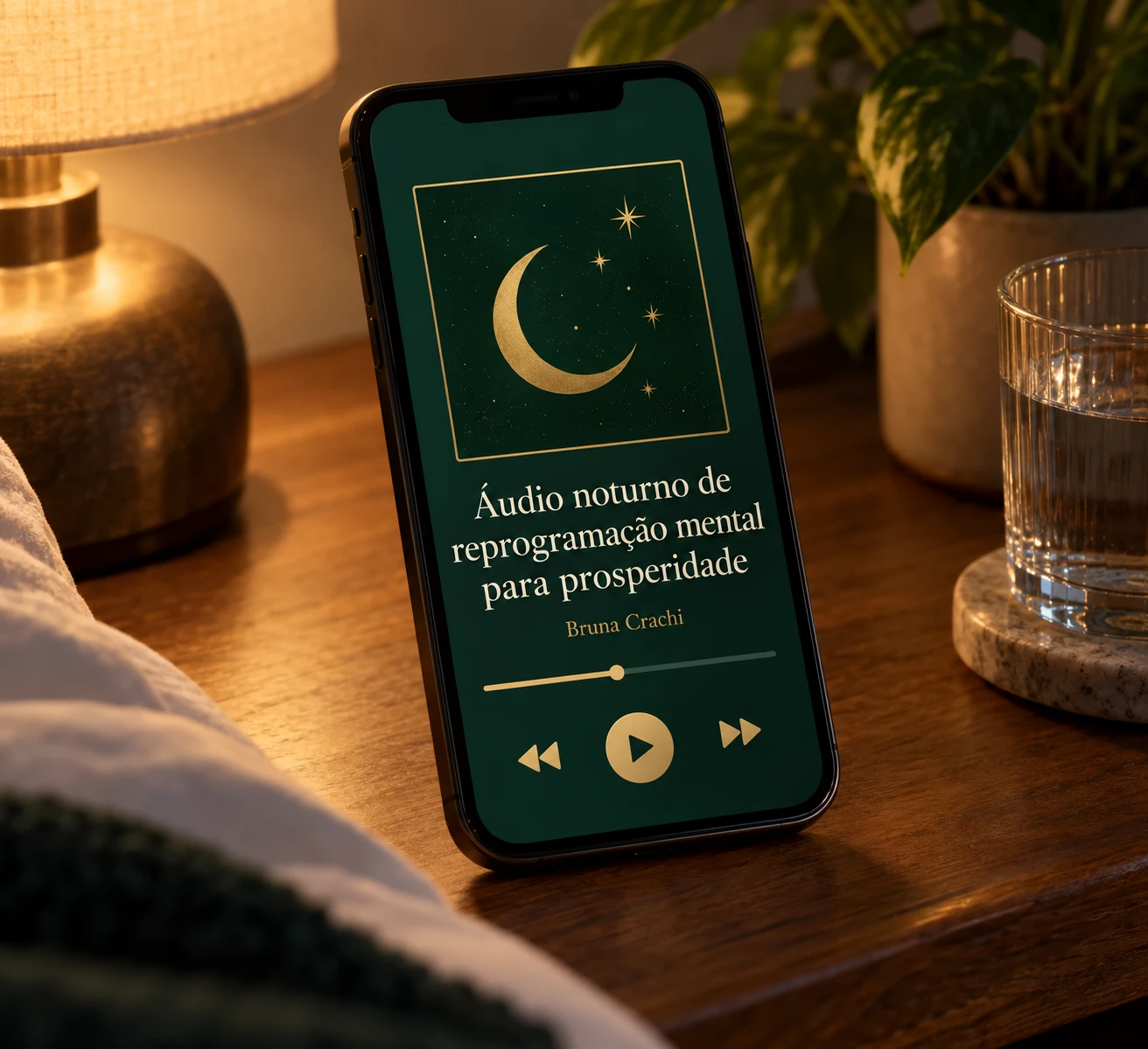 Áudio noturno de reprogramação mental em um iPhone